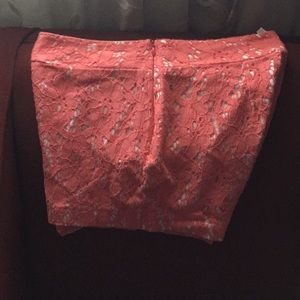 Lily White coral lace shorts
